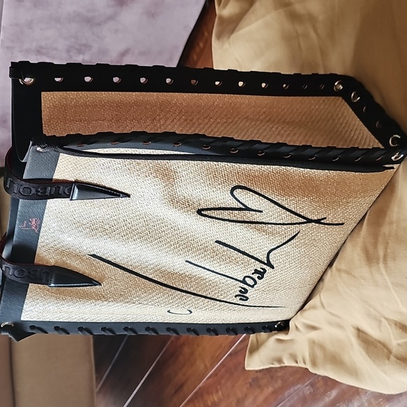 Christian Louboutin Straw Canalace Tote - Picture 6 of 8